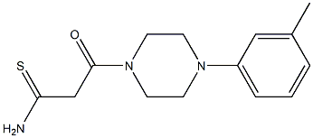 3-[4-(3-methylphenyl)piperazin-1-yl]-3-oxopropanethioamide Struktur