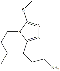 3-[4-butyl-5-(methylthio)-4H-1,2,4-triazol-3-yl]propan-1-amine Struktur