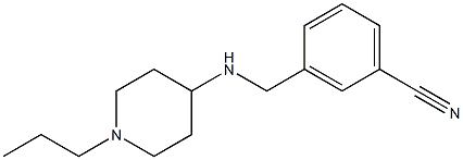 3-{[(1-propylpiperidin-4-yl)amino]methyl}benzonitrile Struktur