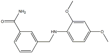 3-{[(2,4-dimethoxyphenyl)amino]methyl}benzamide Struktur