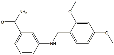 3-{[(2,4-dimethoxyphenyl)methyl]amino}benzamide Struktur