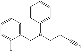 3-{[(2-fluorophenyl)methyl](phenyl)amino}propanenitrile Struktur