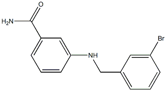 3-{[(3-bromophenyl)methyl]amino}benzamide Struktur