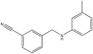 3-{[(3-methylphenyl)amino]methyl}benzonitrile Struktur