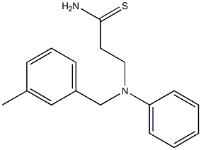 3-{[(3-methylphenyl)methyl](phenyl)amino}propanethioamide Struktur