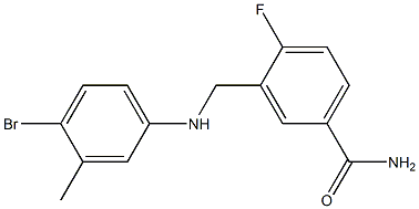 3-{[(4-bromo-3-methylphenyl)amino]methyl}-4-fluorobenzamide Struktur