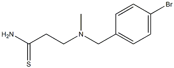 3-{[(4-bromophenyl)methyl](methyl)amino}propanethioamide Struktur