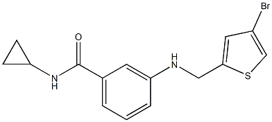 3-{[(4-bromothiophen-2-yl)methyl]amino}-N-cyclopropylbenzamide Struktur