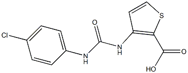 3-{[(4-chlorophenyl)carbamoyl]amino}thiophene-2-carboxylic acid Struktur