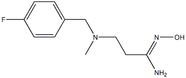 3-{[(4-fluorophenyl)methyl](methyl)amino}-N'-hydroxypropanimidamide Struktur