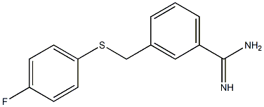 3-{[(4-fluorophenyl)sulfanyl]methyl}benzene-1-carboximidamide Struktur