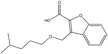 3-{[(4-methylpentyl)oxy]methyl}-1-benzofuran-2-carboxylic acid Struktur