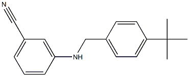 3-{[(4-tert-butylphenyl)methyl]amino}benzonitrile Struktur