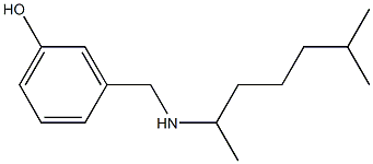 3-{[(6-methylheptan-2-yl)amino]methyl}phenol Struktur