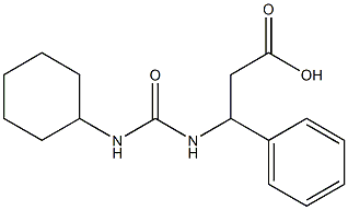 3-{[(cyclohexylamino)carbonyl]amino}-3-phenylpropanoic acid Struktur