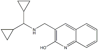 3-{[(dicyclopropylmethyl)amino]methyl}quinolin-2-ol Struktur