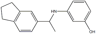 3-{[1-(2,3-dihydro-1H-inden-5-yl)ethyl]amino}phenol Struktur