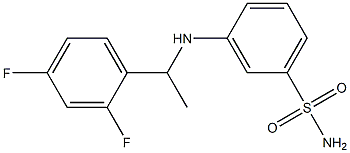 3-{[1-(2,4-difluorophenyl)ethyl]amino}benzene-1-sulfonamide Struktur