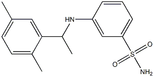 3-{[1-(2,5-dimethylphenyl)ethyl]amino}benzene-1-sulfonamide Struktur