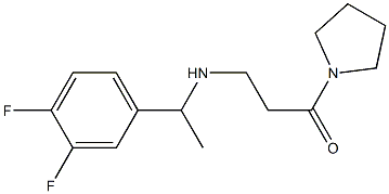 3-{[1-(3,4-difluorophenyl)ethyl]amino}-1-(pyrrolidin-1-yl)propan-1-one Struktur