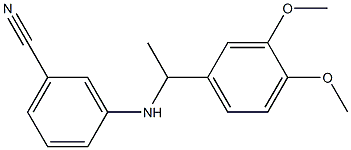 3-{[1-(3,4-dimethoxyphenyl)ethyl]amino}benzonitrile Struktur