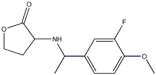 3-{[1-(3-fluoro-4-methoxyphenyl)ethyl]amino}oxolan-2-one Struktur