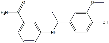 3-{[1-(4-hydroxy-3-methoxyphenyl)ethyl]amino}benzamide Struktur