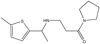 3-{[1-(5-methylthiophen-2-yl)ethyl]amino}-1-(pyrrolidin-1-yl)propan-1-one Struktur