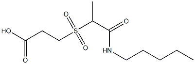 3-{[1-(pentylcarbamoyl)ethane]sulfonyl}propanoic acid Struktur