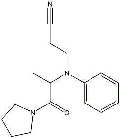 3-{[1-oxo-1-(pyrrolidin-1-yl)propan-2-yl](phenyl)amino}propanenitrile Struktur