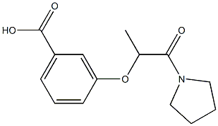 3-{[1-oxo-1-(pyrrolidin-1-yl)propan-2-yl]oxy}benzoic acid Struktur