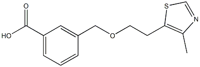 3-{[2-(4-methyl-1,3-thiazol-5-yl)ethoxy]methyl}benzoic acid Struktur