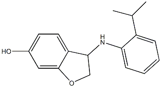 3-{[2-(propan-2-yl)phenyl]amino}-2,3-dihydro-1-benzofuran-6-ol Struktur