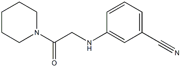 3-{[2-oxo-2-(piperidin-1-yl)ethyl]amino}benzonitrile Struktur