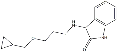 3-{[3-(cyclopropylmethoxy)propyl]amino}-2,3-dihydro-1H-indol-2-one Struktur