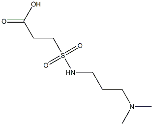 3-{[3-(dimethylamino)propyl]sulfamoyl}propanoic acid Struktur