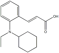 3-{2-[cyclohexyl(ethyl)amino]phenyl}prop-2-enoic acid Struktur