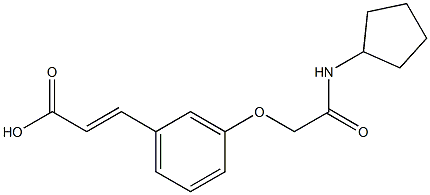 3-{3-[(cyclopentylcarbamoyl)methoxy]phenyl}prop-2-enoic acid Struktur