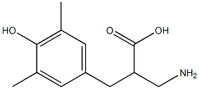 3-amino-2-[(4-hydroxy-3,5-dimethylphenyl)methyl]propanoic acid Struktur