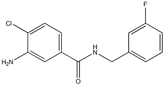 3-amino-4-chloro-N-[(3-fluorophenyl)methyl]benzamide Struktur