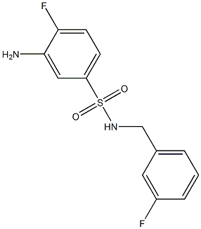 3-amino-4-fluoro-N-[(3-fluorophenyl)methyl]benzene-1-sulfonamide Struktur