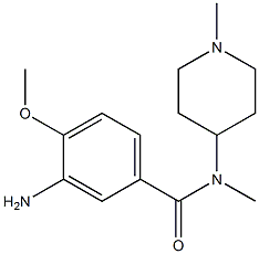 3-amino-4-methoxy-N-methyl-N-(1-methylpiperidin-4-yl)benzamide Struktur