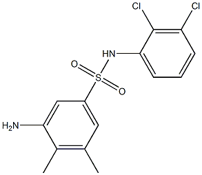 3-amino-N-(2,3-dichlorophenyl)-4,5-dimethylbenzene-1-sulfonamide Struktur