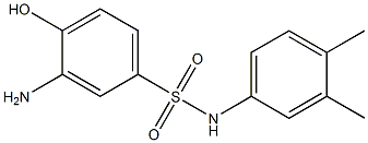 3-amino-N-(3,4-dimethylphenyl)-4-hydroxybenzene-1-sulfonamide Struktur