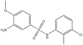 3-amino-N-(3-chloro-2-methylphenyl)-4-methoxybenzene-1-sulfonamide Struktur