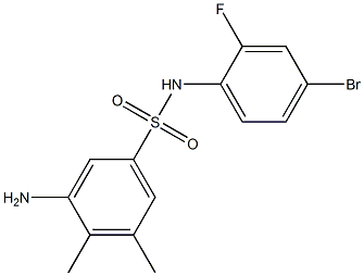 3-amino-N-(4-bromo-2-fluorophenyl)-4,5-dimethylbenzene-1-sulfonamide Struktur