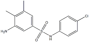 3-amino-N-(4-chlorophenyl)-4,5-dimethylbenzene-1-sulfonamide Struktur