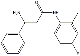 3-amino-N-(4-fluoro-2-methylphenyl)-3-phenylpropanamide Struktur