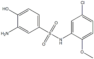 3-amino-N-(5-chloro-2-methoxyphenyl)-4-hydroxybenzene-1-sulfonamide Struktur