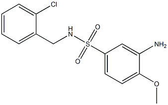 3-amino-N-[(2-chlorophenyl)methyl]-4-methoxybenzene-1-sulfonamide Struktur